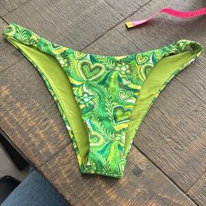 Blackbough Green Patterned bikini bottom